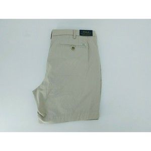 POLO RALPH LAUREN CLASSIC FIT 8" SHORTS MENS SIZE 42 KHAKI COLOR ZIP FLY NWT